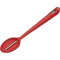 KitchenCraft Zucker / Marmeladen Thermo-Kochlöffel, Silikon, Rot, 32 cm