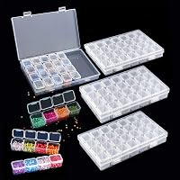 Boîte De Rangement Transparente 28 Compartiments Amovibles - Pour Bijoux, Nail Art, Petits Objets - 23x13,5x5,5 Cm