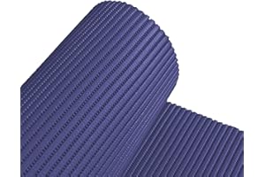 EXMA Alfombrilla Rejilla Protector con Base Antideslizantes Almohadilla Multiuso | Base Cajones Cocina Vajilla Fregadero Armarios | 100% PVC Higiénica | Ancho 65cm - Azul Marino