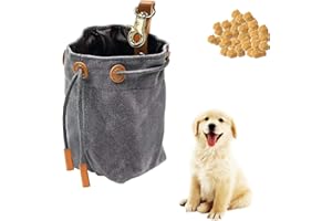 GUUFOO Borsa per Cibo per Cani Portatile Borsa Addestramento Porta Premietti per Cani Mini Borsa Addestramento Cane Dog Food Bag per Addestramento Cani Gatti Cavalli