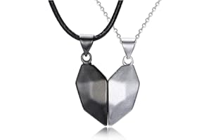 Jovivi Collane Cuore Spezzato per Mamma e Figlia Collane Ciondolo Puzzle Diviso Cuore Magnetico Ricordo Collana Abbinate a Distanza Lunga per Coppia BFF Migliori Amici Regalo Festa della Mamma