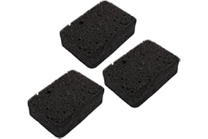Okaywork 3pcs spugne cucina spugna magica, in cellulosa gonfiabile, biodegradabile, nera, riutilizzabile, spugna per pulizia, spugna lavabile per piatti, salvietta antiaderente per piatti spugnette