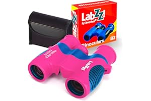 Levenhuk LabZZ B2 8x21 – Binocolo Compatto per Bambini dai 3 ai 7 Anni – Regalo Giocattolo Perfetto – Leggero e Ideale per Birdwatching Campeggio Escursioni Safari e Giochi all’Aperto, Rosa