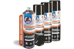 Tonis SCHIMMELSCHOCK 4er Set 5.1 Anti-Schimmel-Farbe mit 99,999% antimikrobieller Wirkung | Sprühfarbe für ca. 1,5 m², wissenschaftlich nachgewiesene Sofortwirkung | Effektiv und zuverlässig