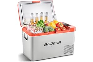 BODEGA 25L Frigo Portatile 12V 220V,Frigo Auto,Frigo Per Auto Con Wifi e Touch Control a LED,Adatto Per Viaggi e Feste,Campeggio,ecc.-20℃ a 20℃