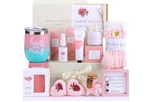 Drazik® Hug in a Box Pamper Gifts for Women Birthday, Sending Hugs Self Care Package for Her, Relaxation Spa Bath Set Thinking of You Get Well Soon Hamper Present Ideas for Women Best Friend Bestie
