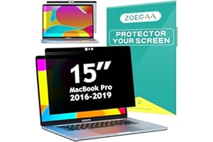 ‎ZOEGAA ZOEGAA Magnetisch Blickschutzfilter für MacBook Pro 15 Zoll (2016-2019, Modell:A1707 A1990), Anti Blaulicht Blendschutz Blickschutzfolie, Abnehmbarer Sichtschutzfolie Sichtschutz