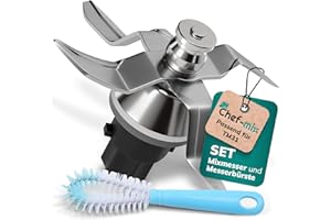 ‎CHEF-MIX Chef-Mix Messer TM31 aus Edelstahl Ersatz für Vоrwerk Thermоmix TM31 Messer - Thermоmix Zubehör TM31 Ersatzmesser - Zubehör Thermоmix Vоrwerk Küchenmaschine - Thermоmix TM31 Ersatzteile