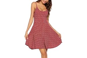 UNibelle Vestido De Verano para Mujer Sin Mangas Floral Corto Falda Casual Informal Sexy Dress S-XXL