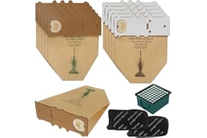 TOMKITY 10 Sacchetti per Folletto VK130 VK131 131SC con 1 Filtro Hepa e 2 Filtri motore Ricambi per Aspirapolvere Vorwerk