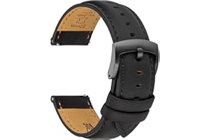 CORROPELLE Leather Watch Straps Quick Release, Vintage Elegant Top Grain Leather Watch Strap Bands Replacement for Men and Women, Watch and Smartwatch, Choice of Width - 18mm 19mm 20mm 21mm 22mm