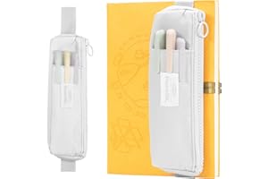 KUNOLI FedermäPpchen Klein, Stifthalter Notizbuch, MäPpchen Klein mit Verstellbarem Gummiband, StiftemäPpchen füR TagebüCher Schule ZubehöR