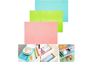 LAUFUNJOY 16 Pezzi Antiscivolo Tappetino Frigo, Frigorifero Pad Liner Scaffali Antiscivolo Frigorifero Mat Lavabile FAI DA TE per Frigo Armadietto Cassetto Scaffale(3 Colori Assortiti)