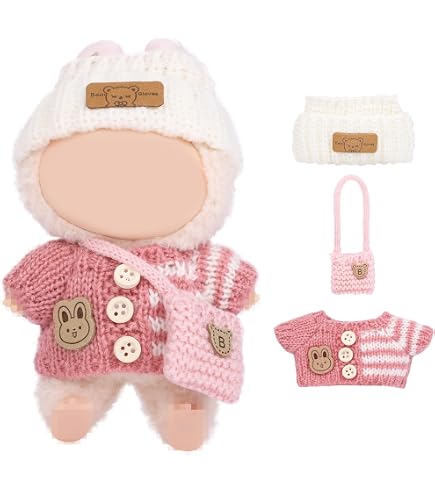 Vêtements Pour Poupée Labubu 17/15 Cm - Tenues Mignonnes Fait Main Avec Accessoires