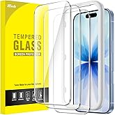 JETech Screen Protector for iPhone 17, Pack of 3 | 9H tempered glass, HD clear, anti-scratch protection, easy installation fr