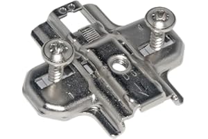 HKB ® Kreuzmontageplatte Hettich direkt, für Intermat- und Ecomat-Topfscharniere Ø 35 mm,vernickelt, 2 Stück mit Schrauben, Hersteller Hettich, Artikelnr. 992