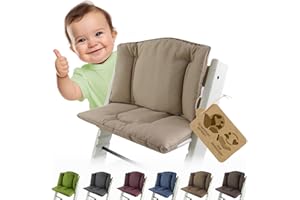 Sitzkissen Ersatzbezug Bezug Kissen-Set Sitzverkleinerer kompatibel mit Stokke Tripp Trapp für Hochstuhl-Kinderstuhl Mod. 1 (meliert beige)