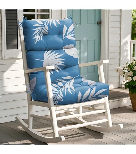 Rocking Chair Outdoor Indoor Outdoor Tufted High Back Chair