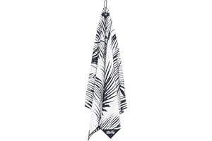 Blue Tees Golf - Serviette de Golf magnétique - 4-in-1 - Nettoyeur de sillons - Brosse - Boucle Mountaineer - Petit - Palmier