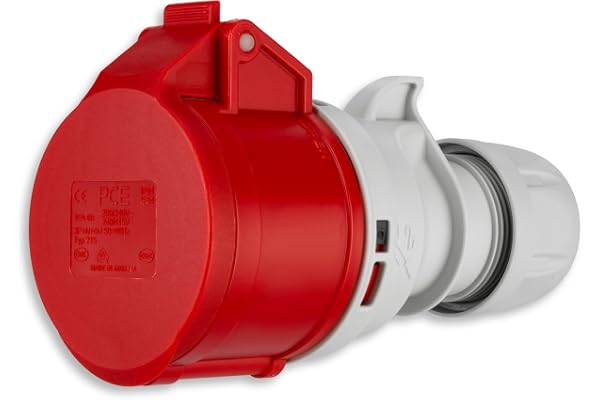 REV Connecteur CEE, 5 pôles (3Ph+N+PE) IP44, 400 V 16 A, Rouge