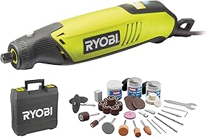 Ryobi Mini Szlifierka Sieciowa, EHT150V, Moc 150W, Tuleja Zaciskowa 3,2 mm (1/8”), Zestaw 115 Akcesoriów, Walizka Transportowa