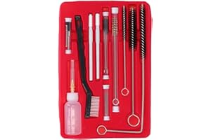 TIIYEE Spritzpistolen Reinigungsset, 22PCS Professionelles Edelstahl Lackierpistolen Reinigungsbürste Set Vergaser Kohle Schmutzstrahl Entfernen Für Schwerkraft Saug Detail Airbrush Düsenbürsten Ausrüstung