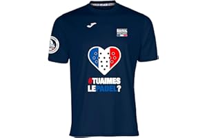 Barcelona Padel Tour | Joma Men's Short Sleeve Technical T-Shirt | en Tissu Micro-Maille Respirant avec Le cœur et Drapeau | Vêtements de Sport
