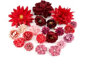 BOFUNX 21pcs Clip di Fiori Fermagli Fiori per Capelli Mollette per Capelli Fiore Accessori Capelli Boho per Ragazze Donna Matrimonio Sposa Nozze Spiaggia Estive