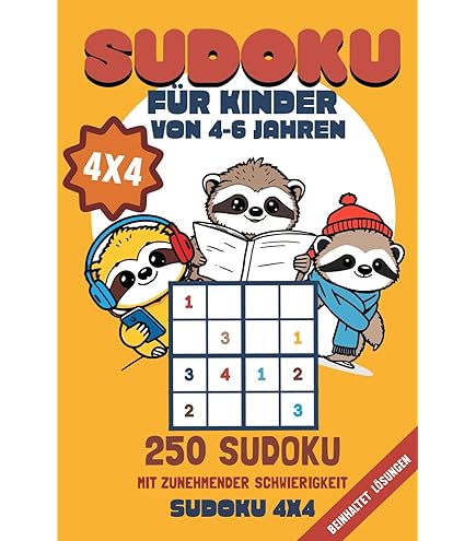 Il Libro Di Puzzle Di Sudoku Per Bambini Dagli 8 Ai 12 Anni 6x6 9x9