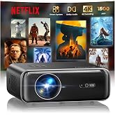 Projector 4K【1500 ANSI/Netflix Included/Dolby】 Smart Projector 4K Portable Auto Focus/Keystone WiFi Bluetooth FHD 1080P, HDR1