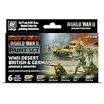 Set Colori Acrilici Vallejo Model Color - Collezione Guerra Tedesca, 16 Colori Da 17 Ml, Per Modellismo E Miniature