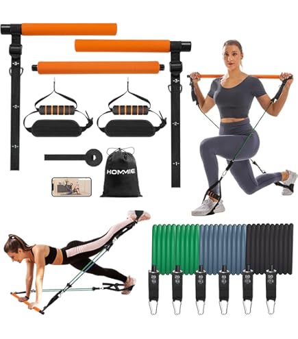 ALongSong Pilatesutrustning, Pilates Reformer Med 6