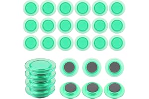 ZDZBLX Aimant Frigo Aimant Puissant Aimants Tableau Magnétique, Lot de 28 Magnet Frigo Aimant Plat, Petit Aimant Tableau Blanc, Mini Aimant Rond Decoratif Magnets,pour Tableau Aimanté, Frigo (Vert)