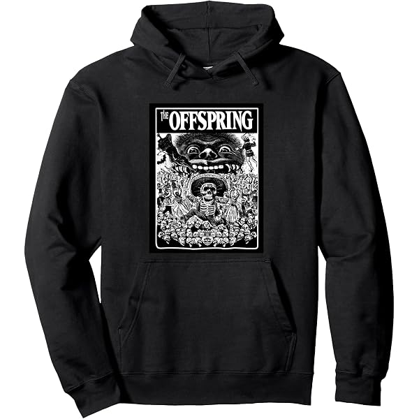 Sweat Manches Longues Confortable Sweat The Offspring Bad Times Roll Sweat à Capuche The Offspring - Message 'Laisse Passer Les Mauvais Moments' - Coupe Classique Pull Humour Homme Sweat Capuche The Offspring