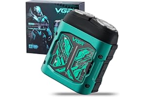 VGR 344 Mini Afeitadora Electrica Hombre, Afeitadora Electrica Hombre Portátil de Viaje con Cuchillas Giratorias Dobles Magnéticas Para Una Fácil Limpieza, Resistente al Agua IPX6, Carga USB, Verde