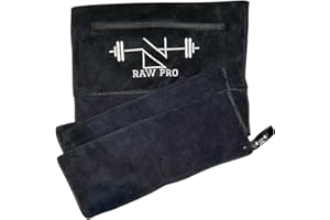 DanRaw Pro Gym Sweat Towel - Premium Quality, Microfibre, Quick-Dry Fitness, Yoga, Running, Gym Towel for Ultimate Workout Comfort, (Black with Clip, 40cm x 100cm)