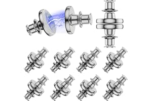 GADITIEK 10 Pairs Curtain Weights Magnetic Buttons, Curtain Magnets Closure Removable, Magnetic Curtain Clips with Back Tack, DIY Light- Leaking Curtain Button Craft Accessory for Home Decoration