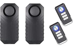 Lancoon Fahrradalarm, Diebstahlsicherung für Motorrad-Fahrzeuge mit Fernbedienung, 113 db Super Loud (2er-Pack)