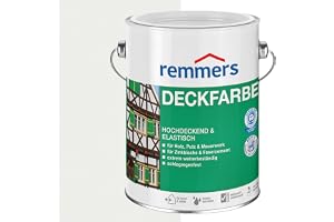 Remmers Täckfärg vit (RAL 9016), 2,5 liter, täckfärg för inomhus- och utomhusbruk, väderskyddsfärg många underlag, hög täckning, väderbeständig