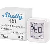 Shelly H&amp;T Gen 3 Blanco | Sensor De Temperatura Y Humedad Wi-Fi y Bluetooth | Automatizacion Del Hogar | No Hub Requerido | B
