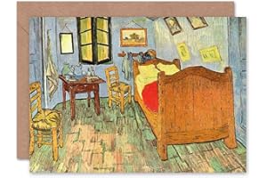 Wee Blue Coo VINCENT VAN GOGH BEDROOM OLD MASTER ART PAINTING BLANK GREETINGS CARD