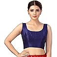 Studio Shringaar Women's Readymade Art Silk Sleeveless Saree Blouse
