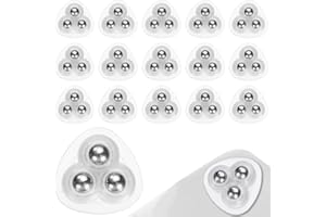 ZYEKIU 16 ruedas para mover muebles, ruedas de 360 grados para muebles, ruedas giratorias autoadhesivas, movimiento para contenedores de basura, cajas de flores (esferas transparentes de acero)