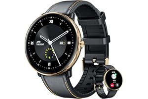 NIIZERO Montre Connectée Femme Homme Smartwatch: 1,43" Amoled Smart Watch avec Appels Bluetooth Compatibles Android iOS phone Montre Intelligente Ronde 123 Sport Mode Moniteur de Tension Arterielle Podometre