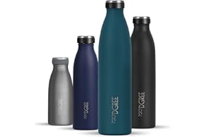 ‎720°DGREE 720°DGREE Edelstahl Trinkflasche “milkyBottle” - 1L - BPA-Frei, Auslaufsicher, Kohlensäure geeignet - Thermosflasche für Sprudel, Sport, Uni, Schule, Fitness, Outdoor, Camping