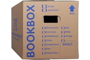 ‎KK VERPACKUNGEN 10 Bücherkartons 2 wellig in Profi Qualität Bookbox