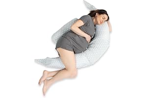 Koala Babycare Cuscino Gravidanza per Dormire XXL 2 in 1 Sfoderabile - Cuscino Allattamento Ipoallergenico ed Ergonomico - Federa esterna 100% Cotone