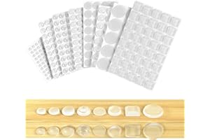 Patin Silicone 372pcs, Dimiff® Amortisseur Porte Transparent, Insonorisé Tampon Porte, Patin Caoutchouc Autocollant pour Armoires, Tiroirs, Portes, Couvercles De toilettes, Tables, Chaises