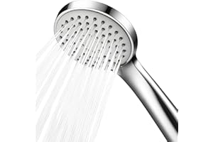 SAMODRA Shower Head,Low Water Pressure Boosting Handheld Shower Head High Pressure Water Saving 3 Powerful Spray Settings for Bathroom – Chrome