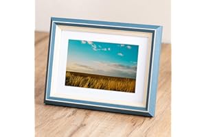 marysgift Photo Frames 3.5x5 Picture Frame Coloured Solid Wood Scandinavian Style Frame for Photo (Blue,5")